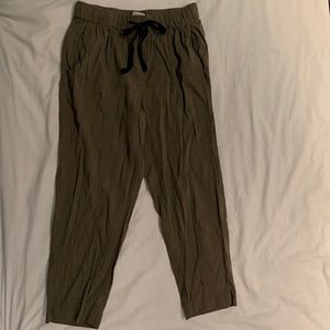 Aritzia Babaton label linen blend drawstring pants